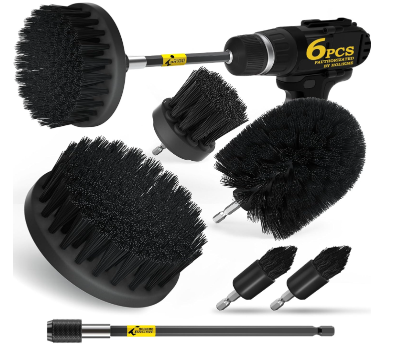 7Pack Drill Brush Attachment Set-Car Interior Detailing Kit，Power Scrubber Brush