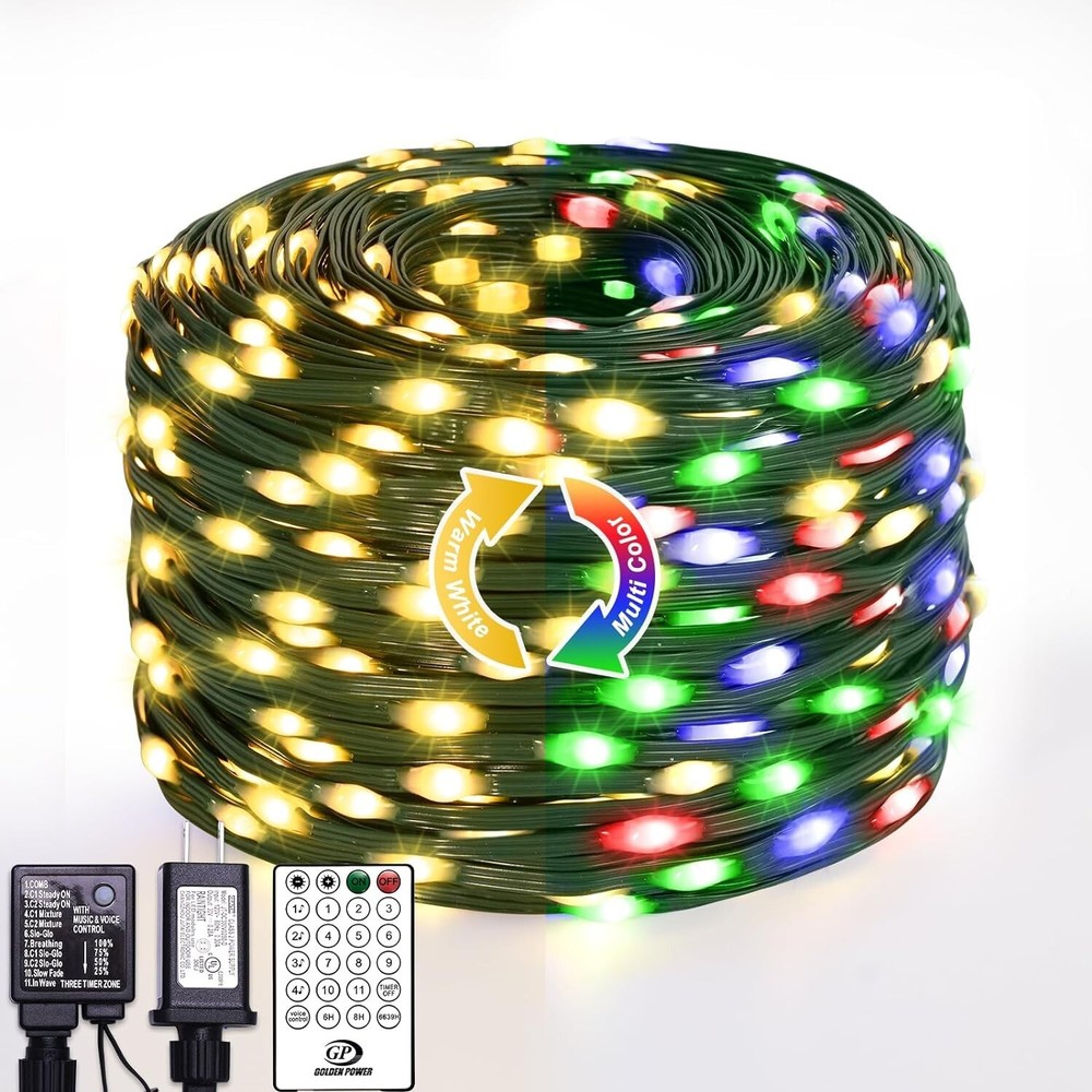 Christmas Lights Strip Lights 200LED 66FT Outdoor Diffrient Colors