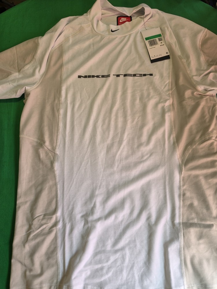 NWT Nike Tech Shirt Mens XL White DRI-FIT Short Sleeve Base Layer IB1522-100 $75