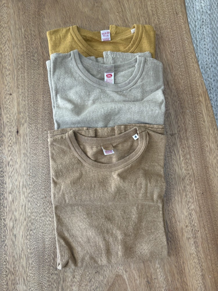 Three UES No. 8 Slub Nep Tees bundled
