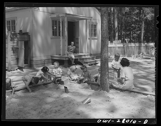 Orange Texas 1943 Sleeping Fathers Nursery School Shipyard Workers Children