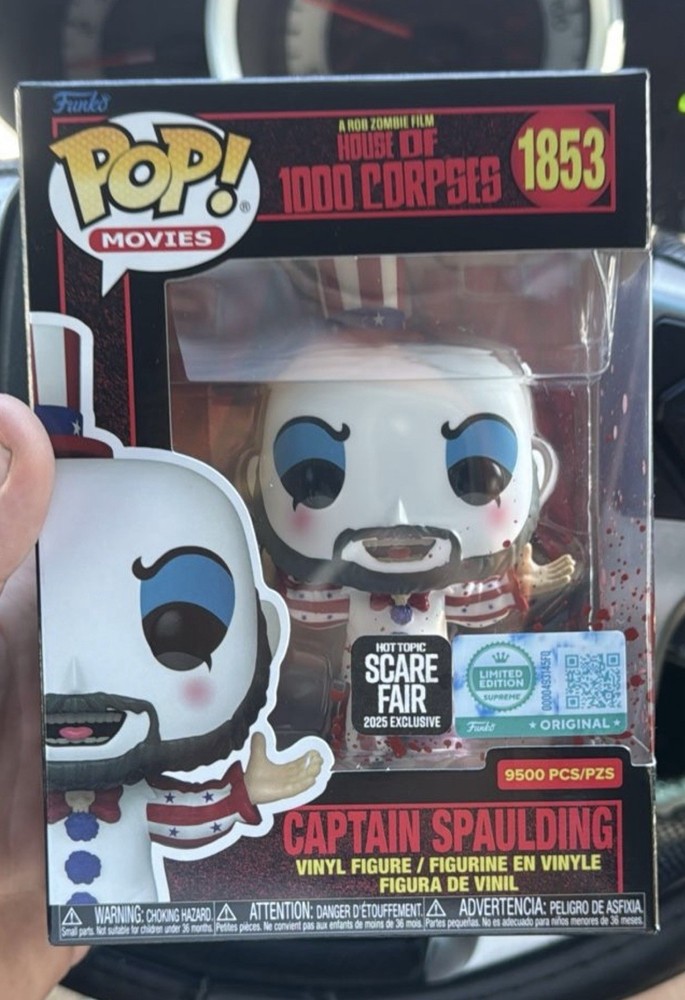 FUNKO POP! CAPTAIN SPAULDING #1853 9500 HT SCARE FAIR! IN HAND! W/Protector!