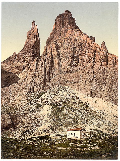 Photo:Rosengarten Group from Winklerturm,Tyrol,Austro-Hungary