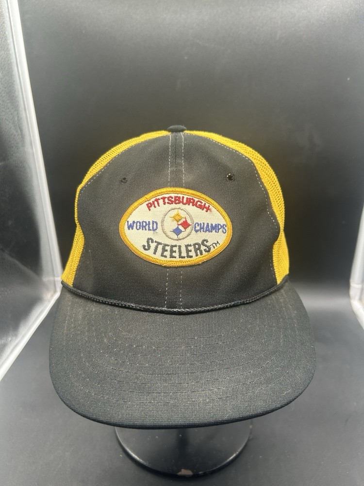 Vintage Pittsburgh Steelers NFL World Champions Big B Cap by Specialties Ab