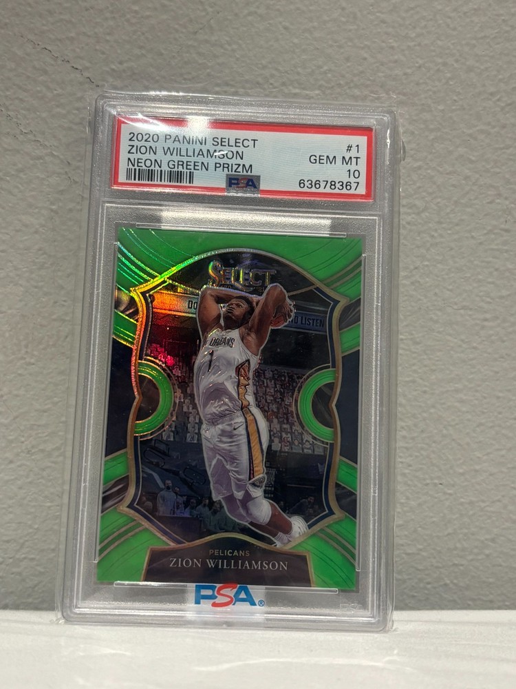 2020-21 Panini Select - Concourse Zion Williamson #1 Neon Green Prizm /75