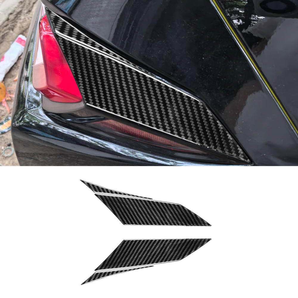 Real Carbon Fiber Tail Light Covers for Corvette C8 – Both Sides Included