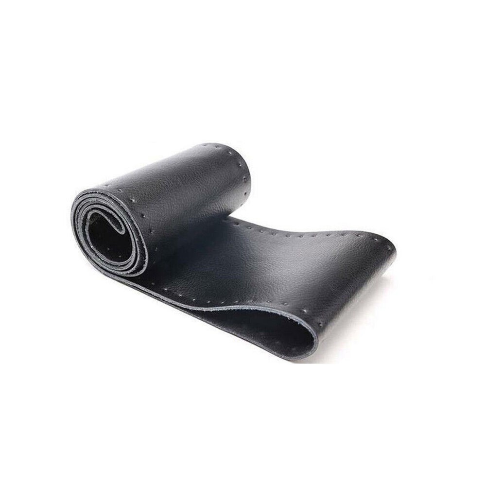 Anti-Slip Leather DIY Steering Wheel Cover for 15