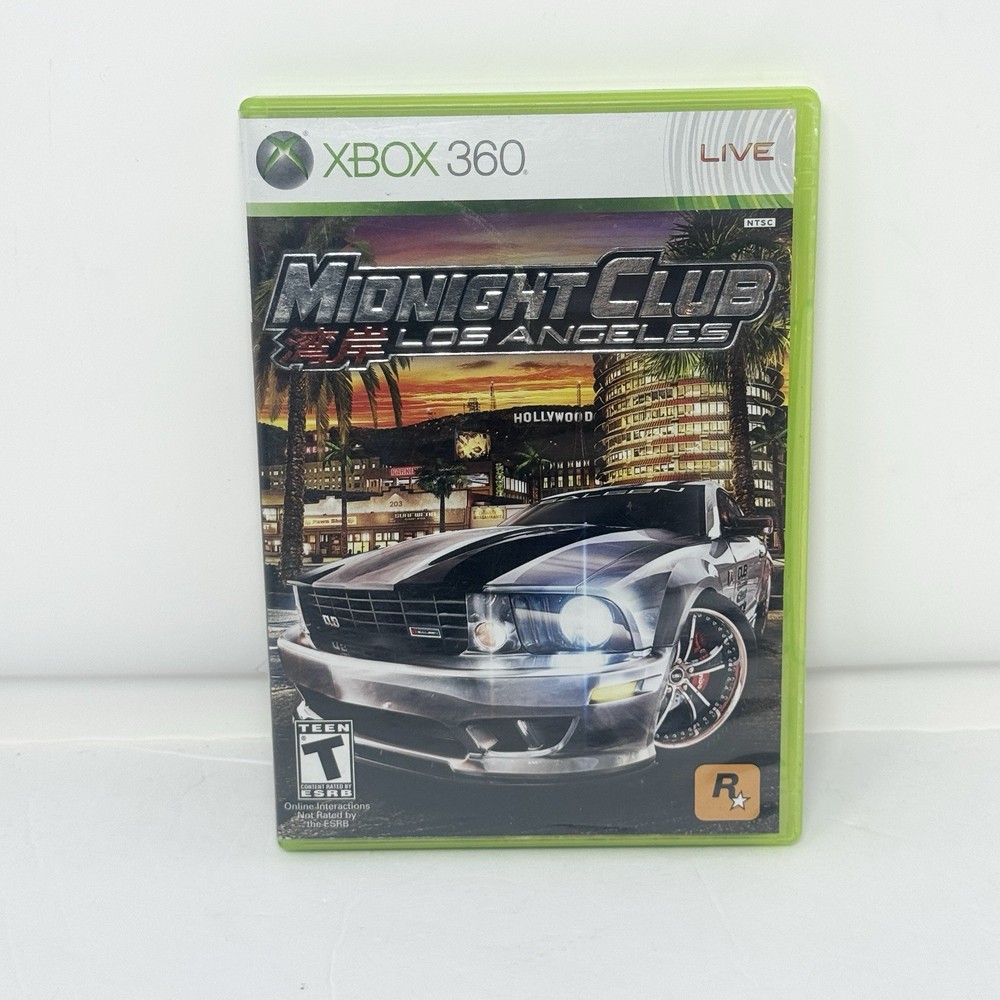 Midnight Club: Los Angeles (Microsoft Xbox 360 2008) CIB Manual Tested & Working