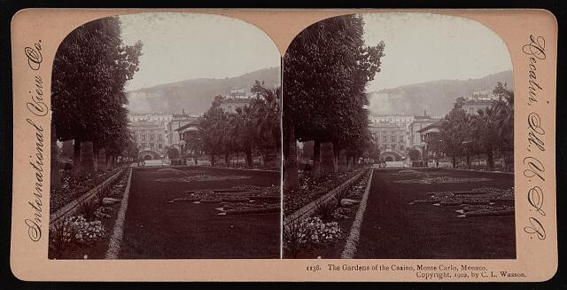 Photo:The gardens of the casino, Monte Carlo, Monaco,1902