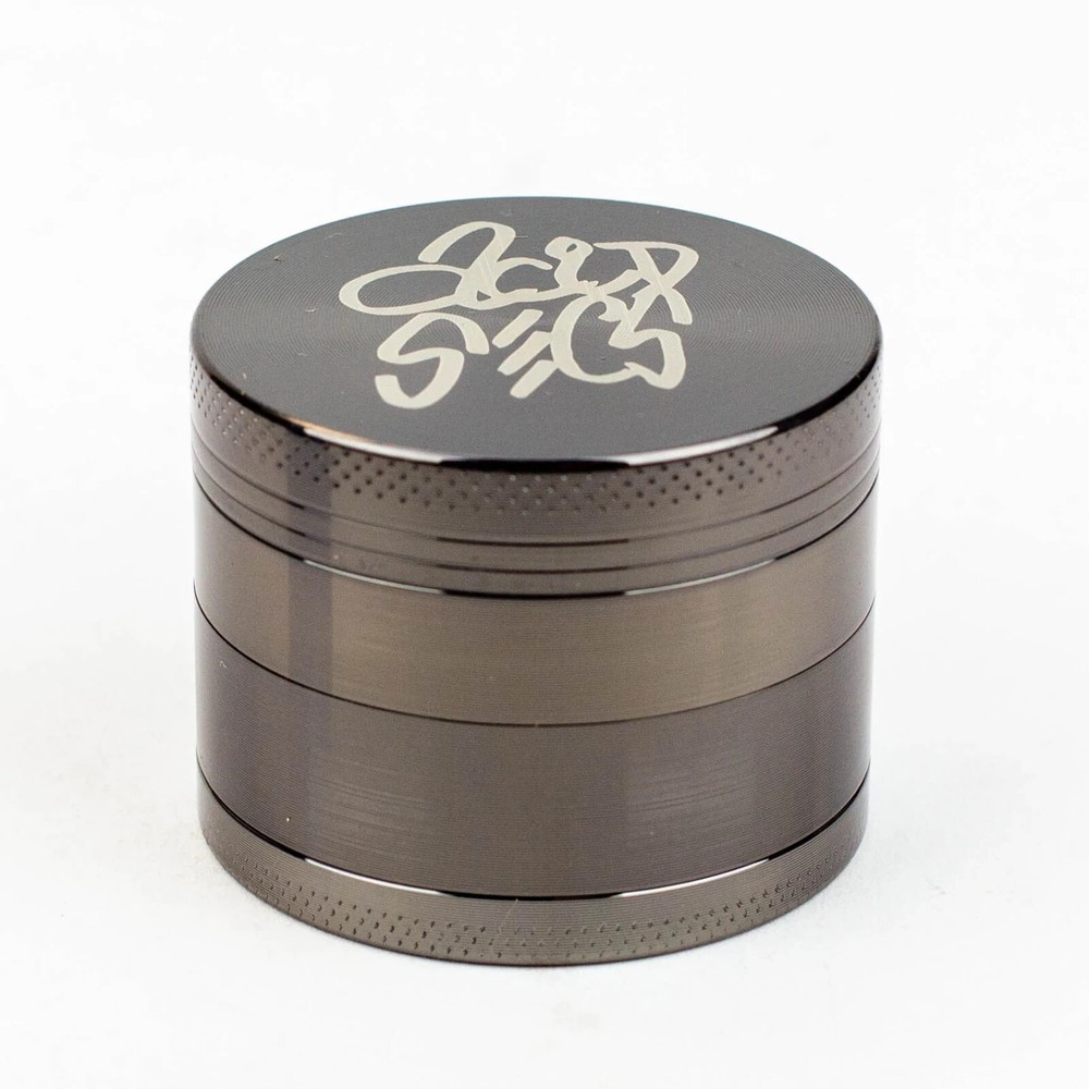 Acid Secs 4-Layers 50mm GUN METAL Herb Grinder with Kief Scraper-image