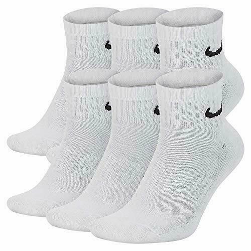 Nike Everyday Cushion Ankle Training Socks, Size L - White (6 Pair)