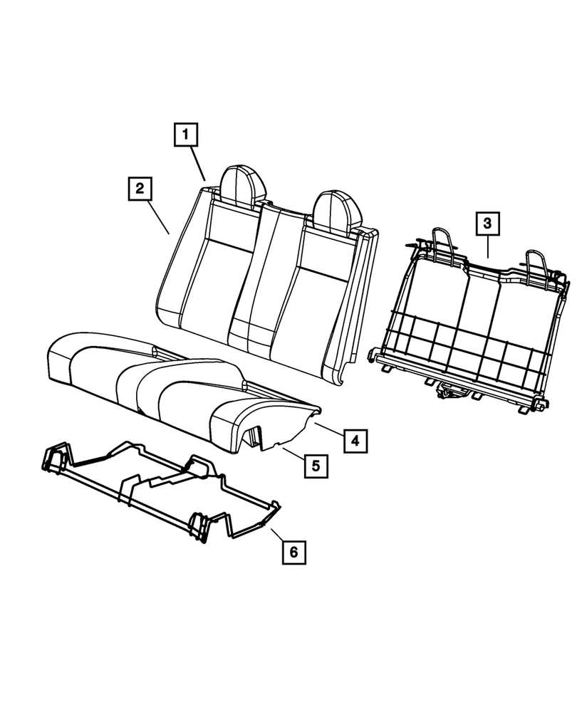 Genuine Mopar Rear Seat Cushion Cover 1RX17XDVAA
