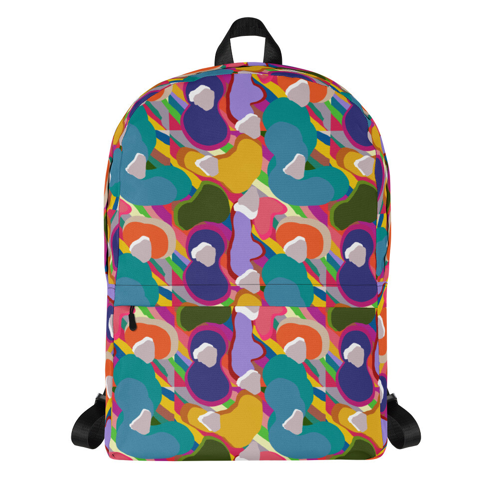 Abstract Emotion Print Backpack - Stylish & Unique Design  -image
