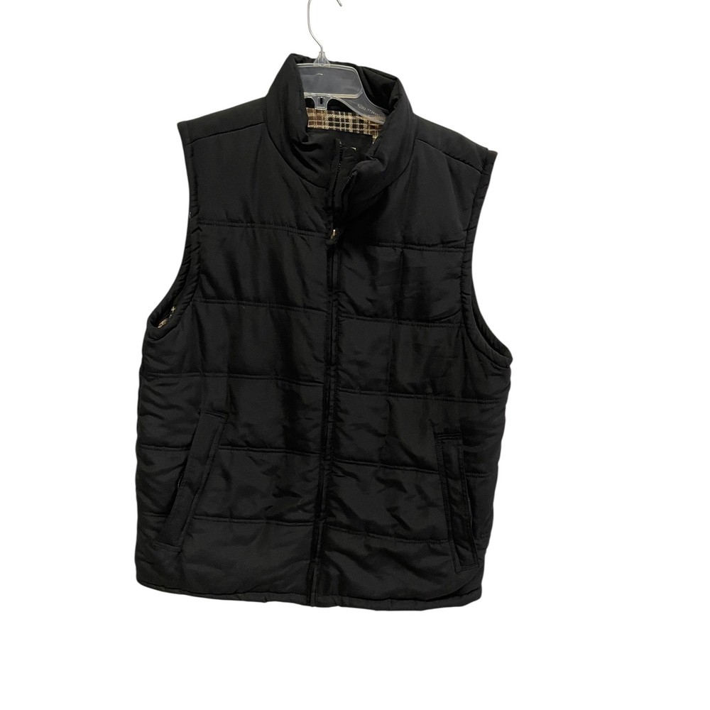 Weatherproof Men's Black Quilted Puffer Vest Full Zip Stand Collar XL