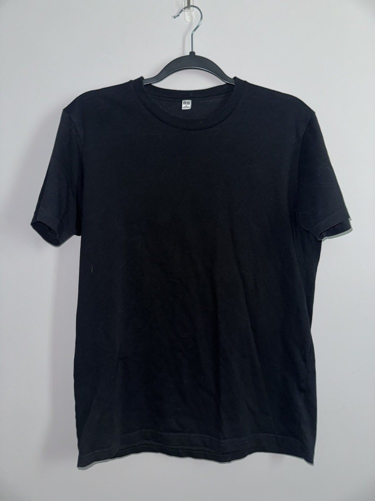 Uniqlo Supima Cotton T-Shirt Black A Medium blank tee