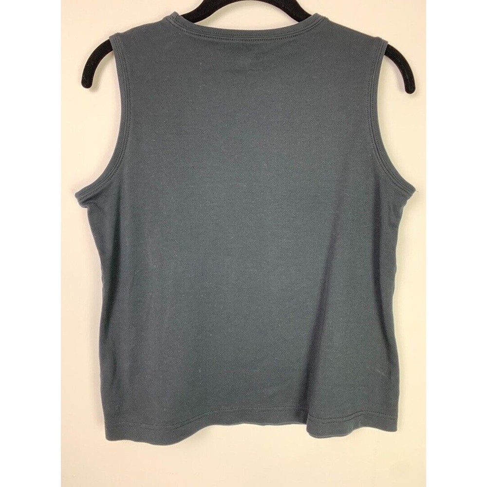 L.L.Bean Womens Sleeveless Tank Top S Gray Cotton Blend