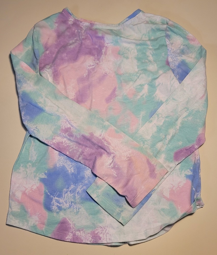 Girls So Favorite Graphic Tee Size M (8) Abstract Pastels L/S-image