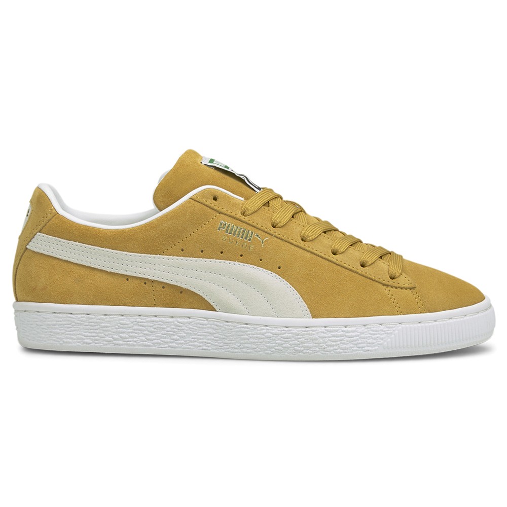 PUMA Suede Classic Xxi Lace Up  Mens Yellow Sneakers Casual Shoes 37491505