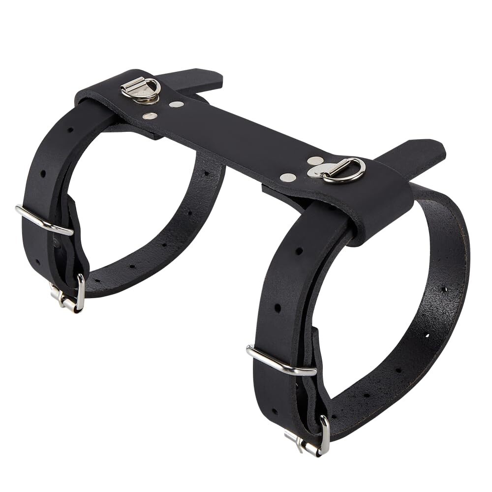 Black Leather Blanket Holder For Motorcycle Heavy Duty Genuine Leather Carry ...