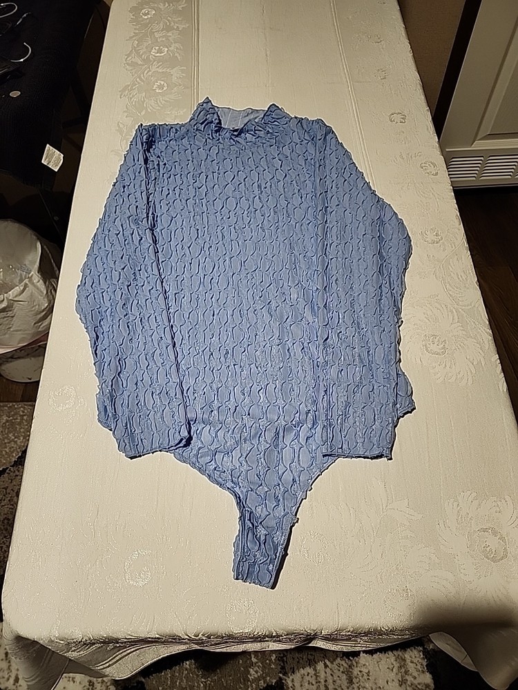 Free People Under It All Women's Size S/M  Blue Bodysuit Stretchy