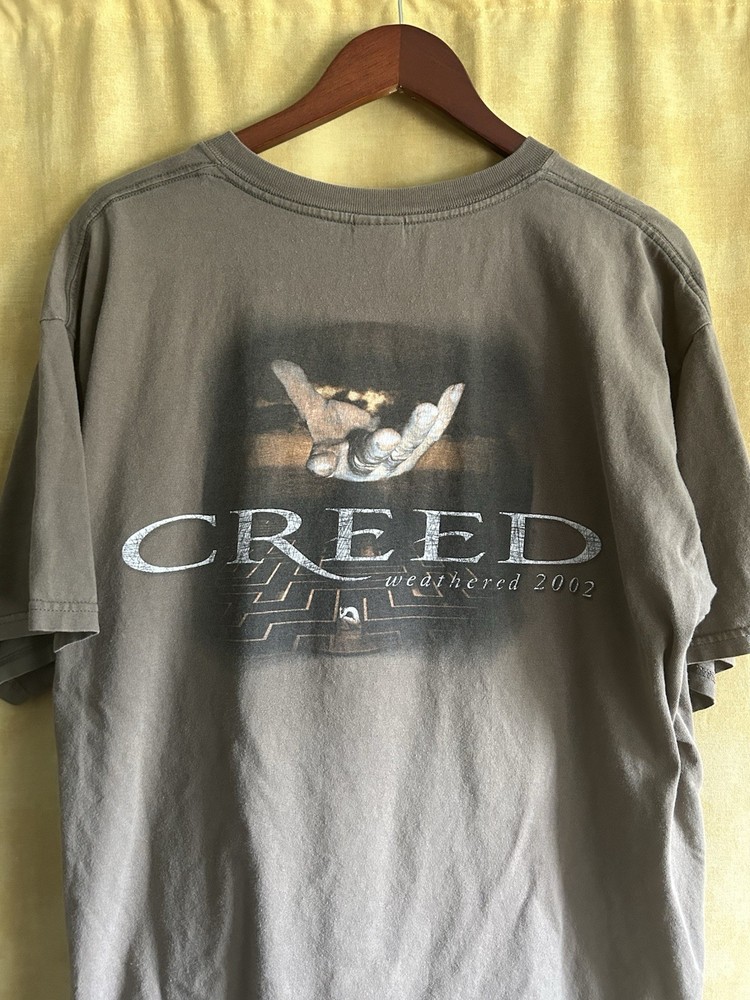 Vintage Creed Weathered 2002 Tour T-Shirt Size XL