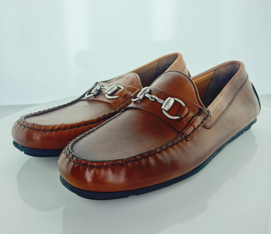 A11 NEW $350 Men's Sz 9 D Allen Edmonds Sebastian Leather Bit Driving Loafer