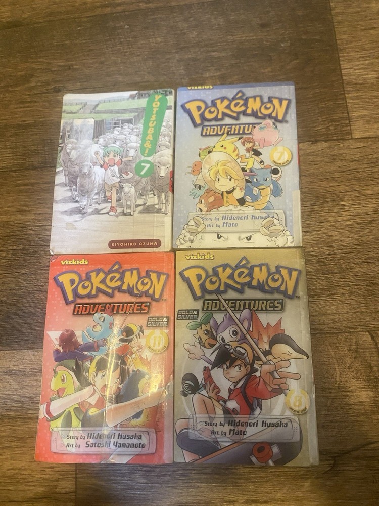 Manga Lot Of Pokémon And Yotsuba&! (From Library In Poor Condition)
