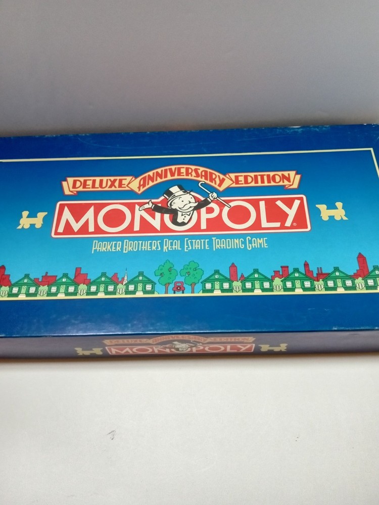 Vintage 1984 Monopoly Deluxe Anniversary Edition - 100% Complete