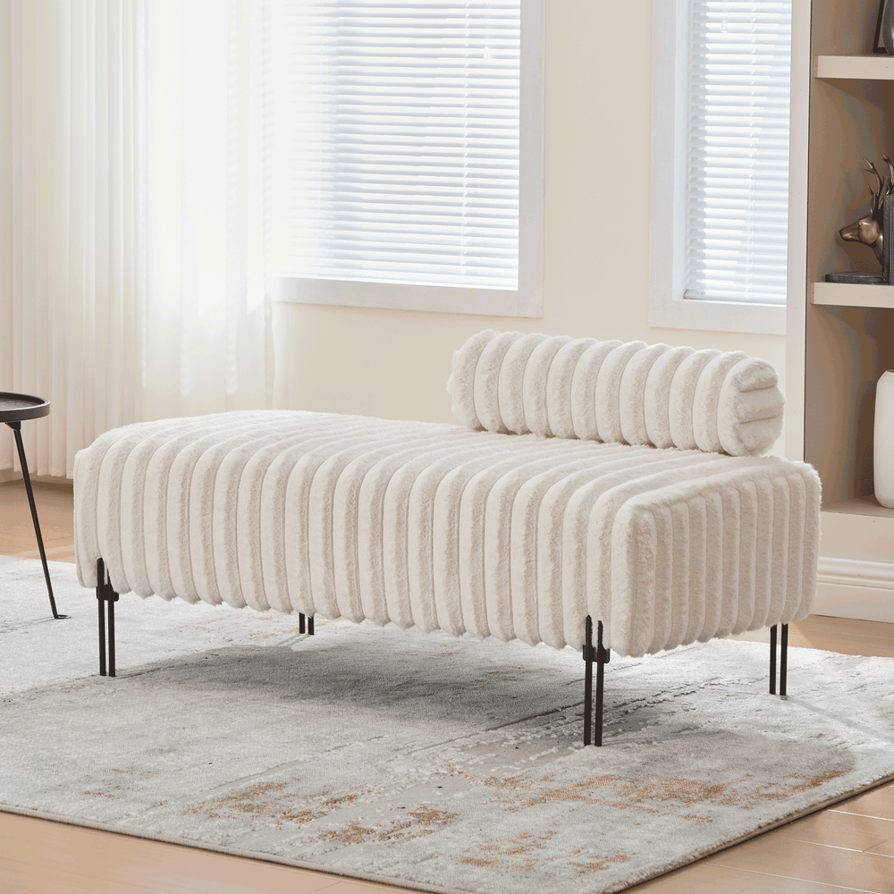 Two-seater sofa Features metal legs Adjustable backrest Multi-functional