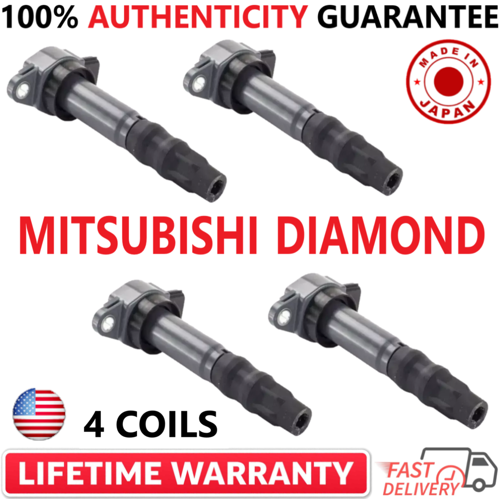 x4 OEM Mitsubishi Diamond Ignition Coils For 1994-2017 Mitsubishi I4 V6, FK0278