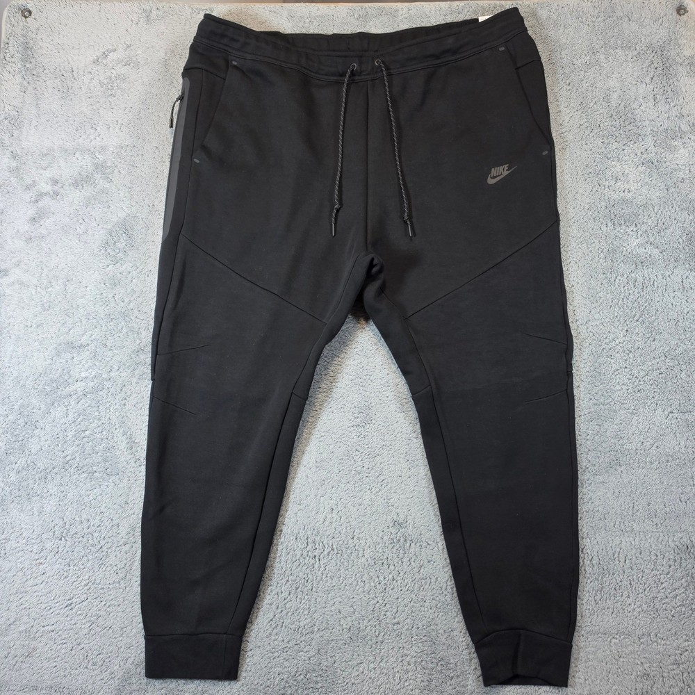 Nike Tech Fleece Joggers Mens 3XL Black Tapered Sweatpants Athleisure Gym NEW