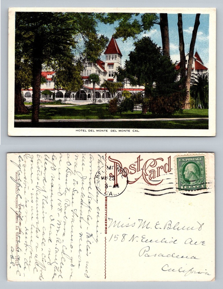 Del Monte, CA-California, Hotel Del Monte Resort & Grounds Vintage Postcard