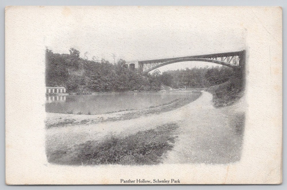 Panther Hollow Schenley Park Pittsburgh PA Bridge Souvenir Postcard c1900s