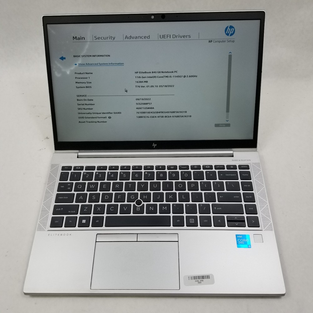 HP EliteBook 840 G8 Laptop Intel Core i5-1145G7 2.60GHz 16GB RAM NO SSD Read