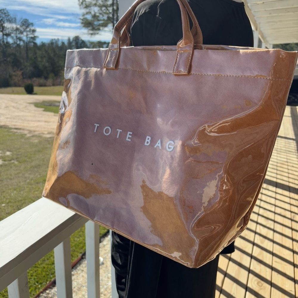 Stylish Tote Bag - Shiny Brown (G)