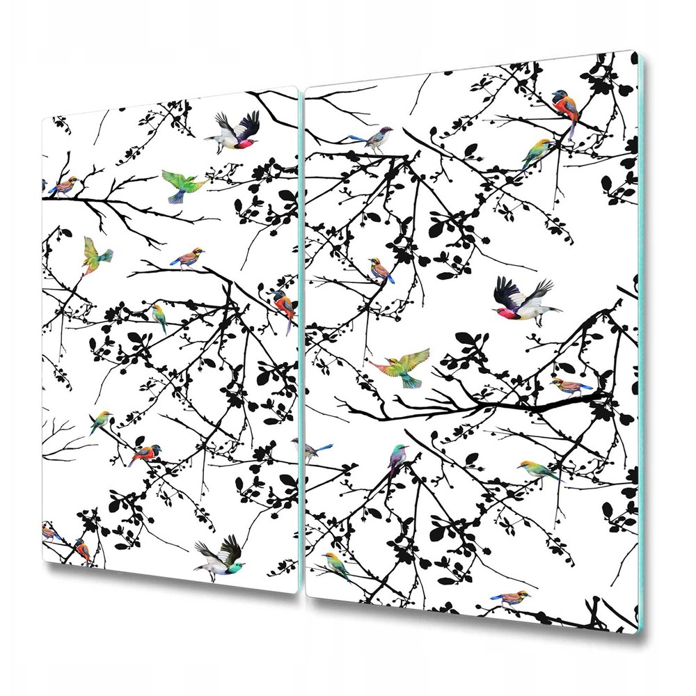 Glass Surface Protector Worktop saver Bird Animal Animals art Tree 2x30x52