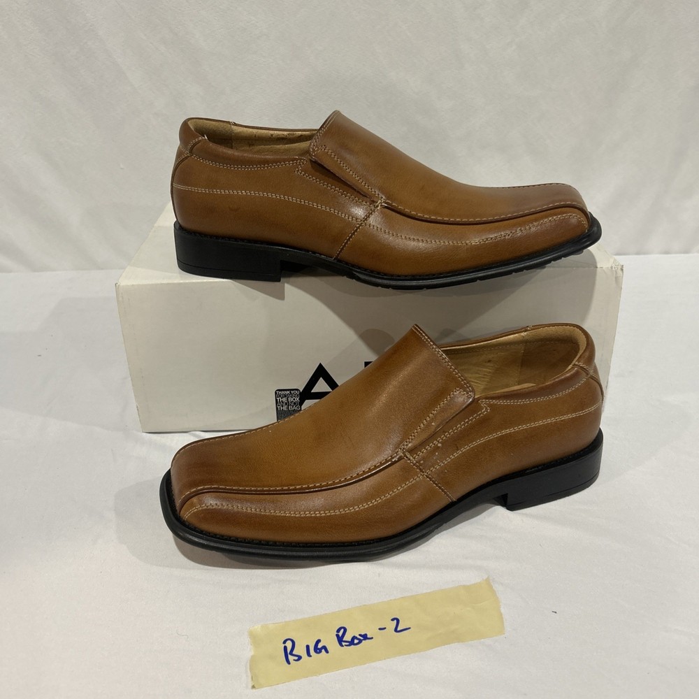 Aldo Men's Brown Leather Slip On Loafer Shoes - Size 8.5 US Eur 42