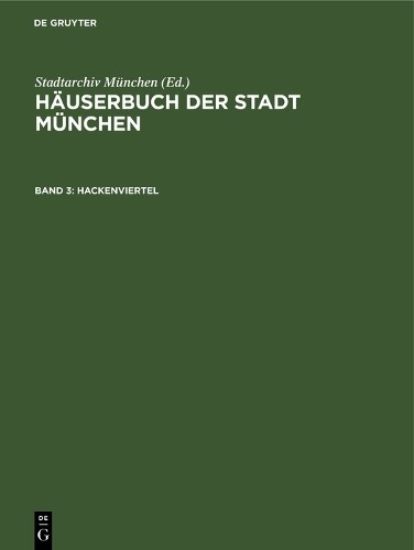 Stadtarchiv München Hackenviertel (Hardback)Another great item from Rarewaves USA | Free delivery!