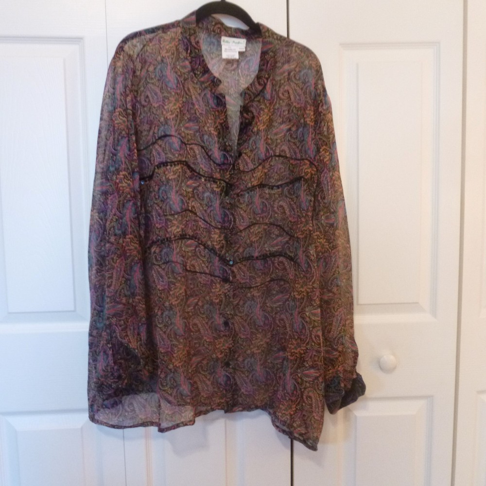 BLOUSE - Ulla Popken, 24-26, relaxed fit, polyester - EUC