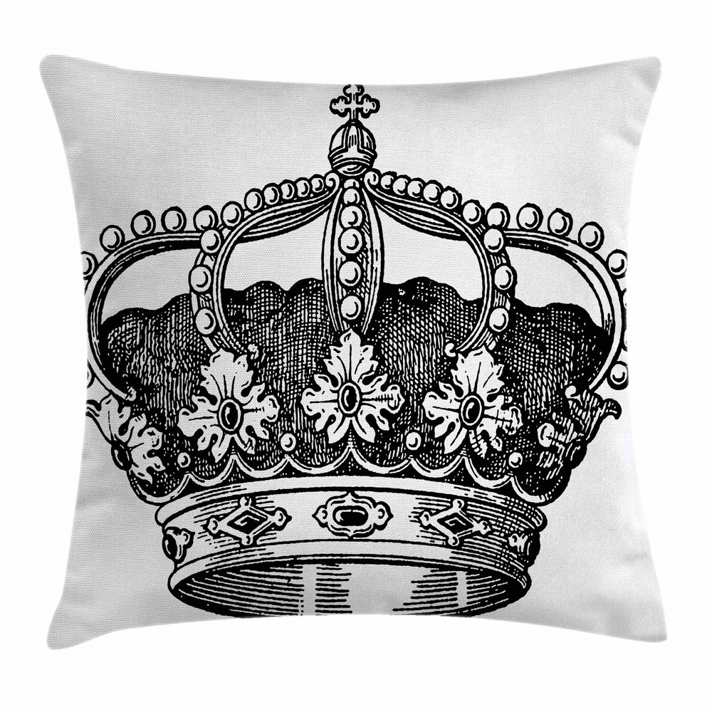 Antique Royal Monarch Queen Square Throw Pillow Cover 16 Inches