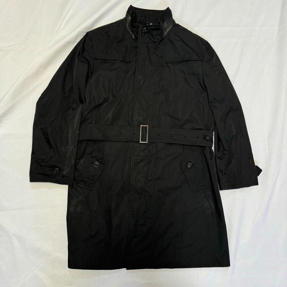 BURBERRY LONDON Trench Coat Jacket Polyester Belted Japan made Men Size L Used