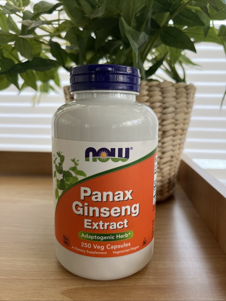 NOW Foods Panax Ginseng, 500 mg, 250 Capsules Expires 01/27
