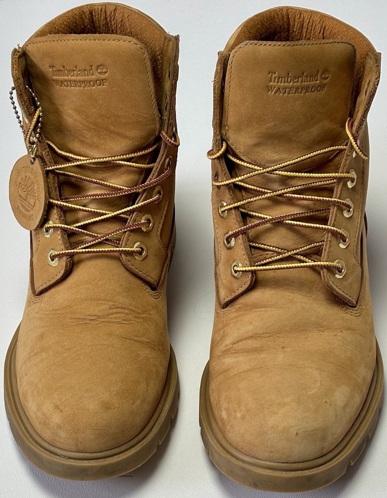 Timberland Men 9.5 6-Inch Wheat Nubuck Waterproof Work Boots 19079 Y2K Style