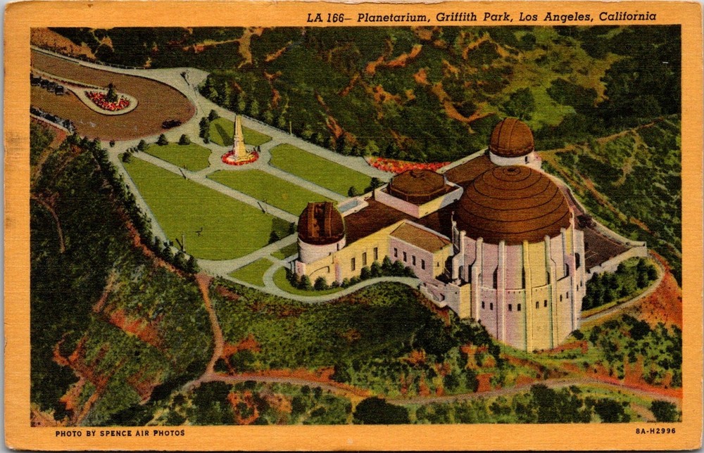 Dr Jim Stamps Griffith Park Planetarium Observatory Vintage Postcard Los Angeles