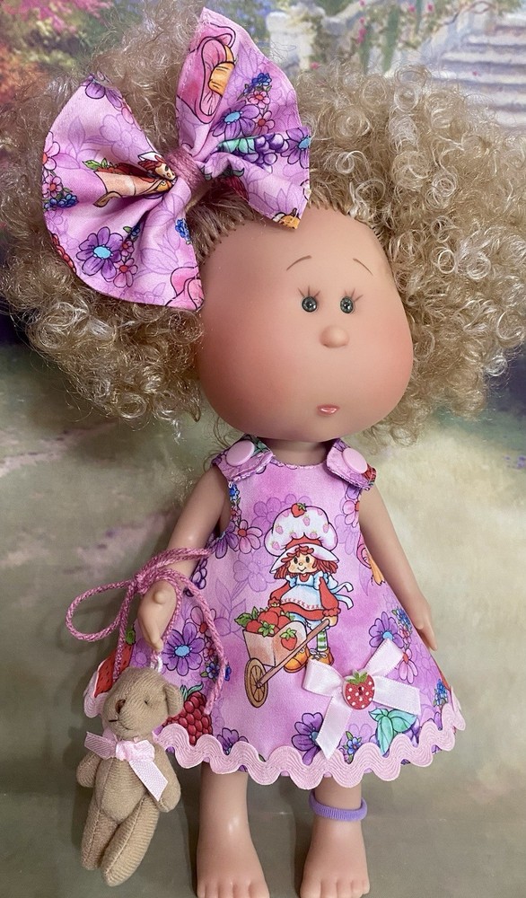 New Handmade Strawberry Shortcake Dress Set Fits 12” Mia Doll *no Doll