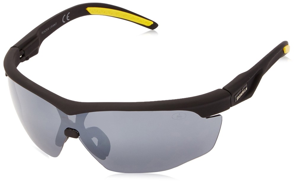 Matte Black Rubberized Men’s Tenacity Wrap Sunglasses 52mm