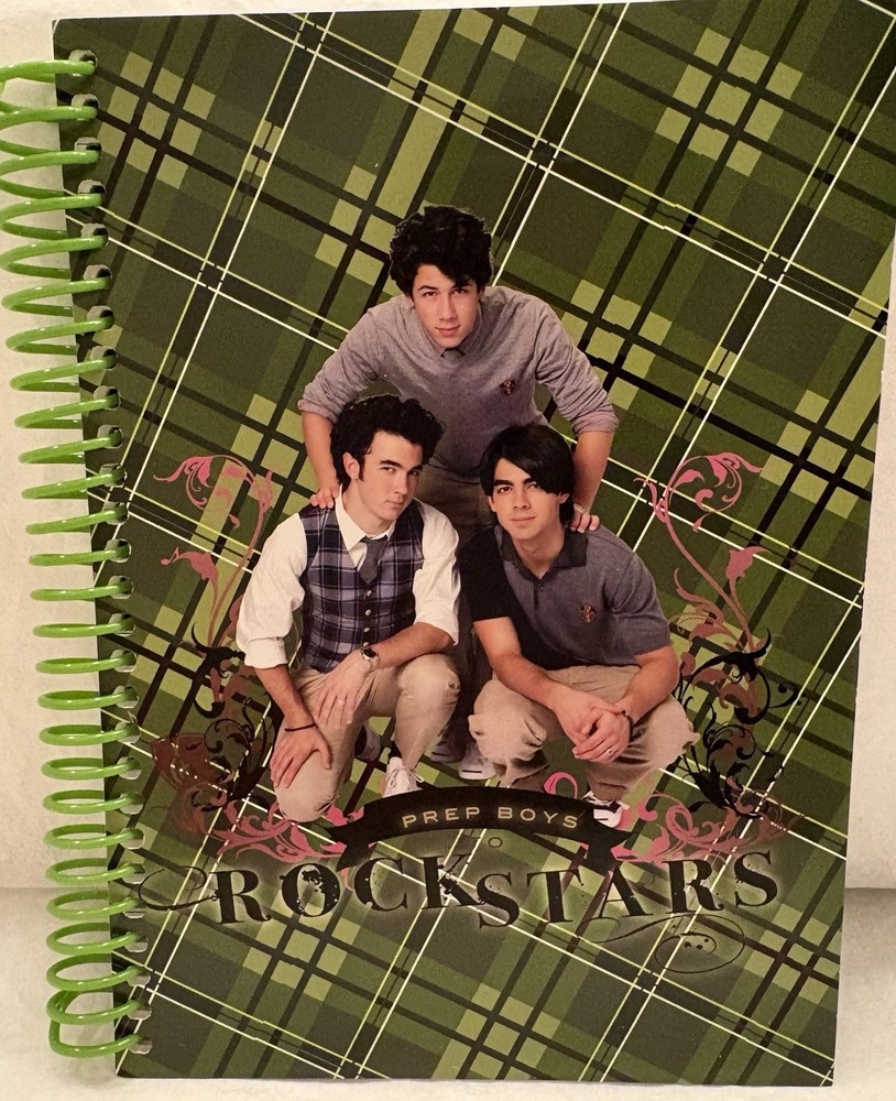 2009 Disney Jonas Brothers Prep Boys to Rock Star Spiral Notebook, Journal,  NEW