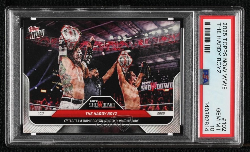 2025 Topps Now WWE /1242 The Hardy Boyz #102 PSA 10 GEM MTFulfilled by COMC - World’s largest consignment service