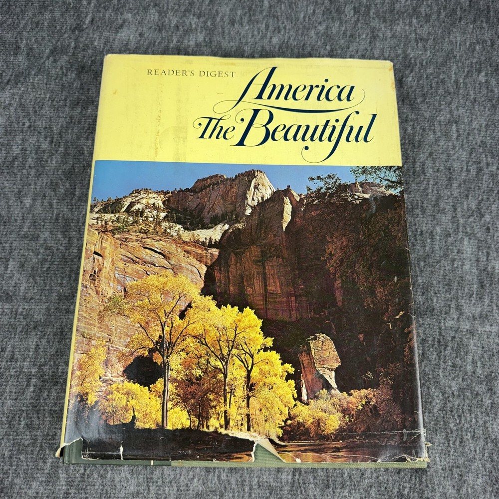 Vintage Reader's Digest America The Beautiful Yellow HC DJ Nature Photos USA