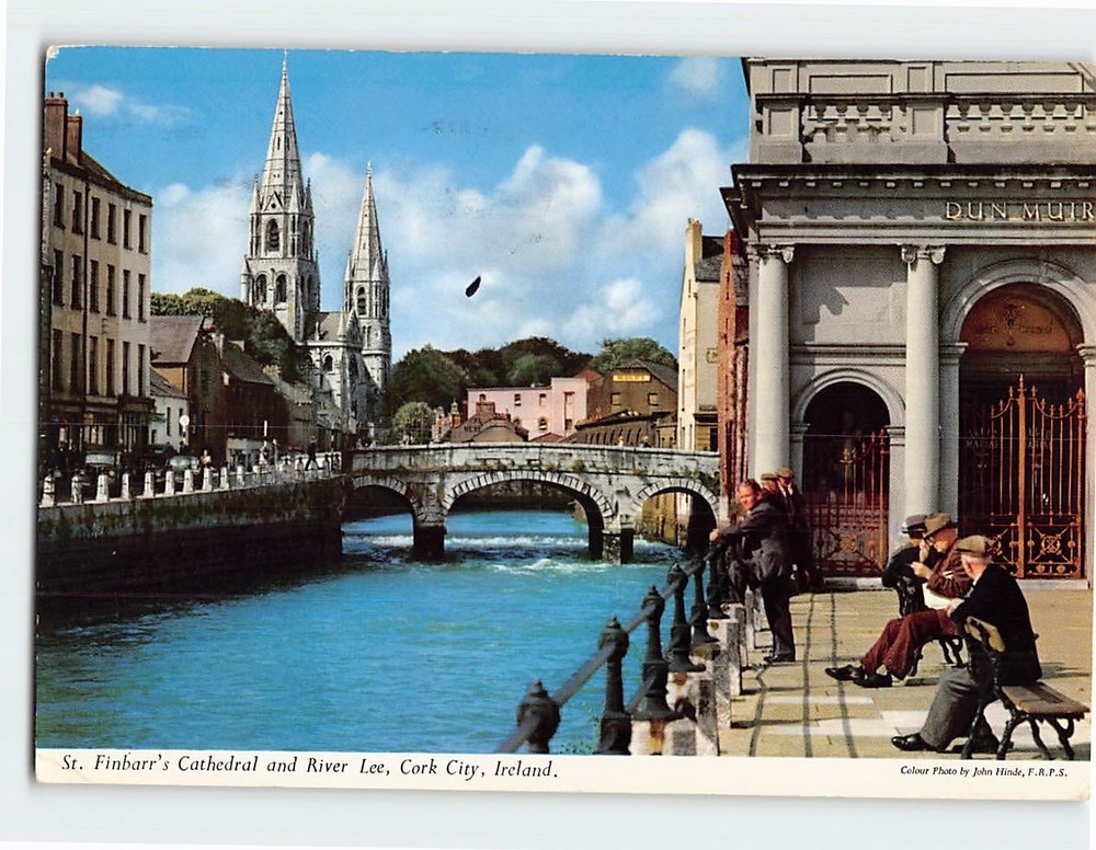 Postcard St. Finbarr's Cathedral River Lee Cork City Ireland